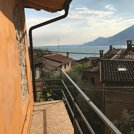 Traumhaftes Rustico Mit Seeblick Im Centro Storico 2 Min Zum Gardasee * Castelletto Di Brenzone